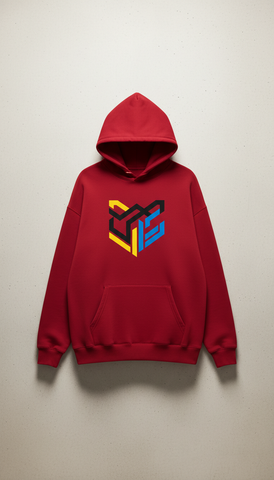 Oversized Hoodie in Signal Red