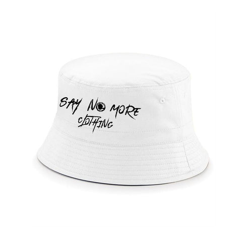 Say No More Bucket Hat White